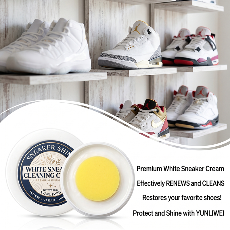 Sneaker Shoe Care Kit - YUNLIWEI Waterless White Shoe Cleaner Cream