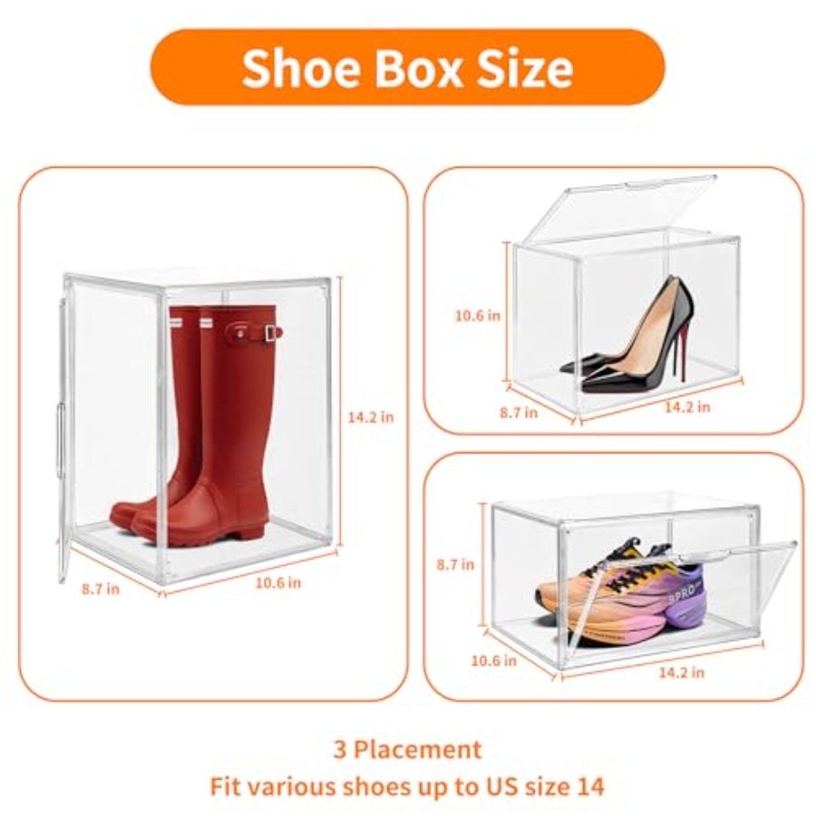 Pack Clear Acrylic Sneaker Sho - مراجعة Shoe Box Display وسعره
