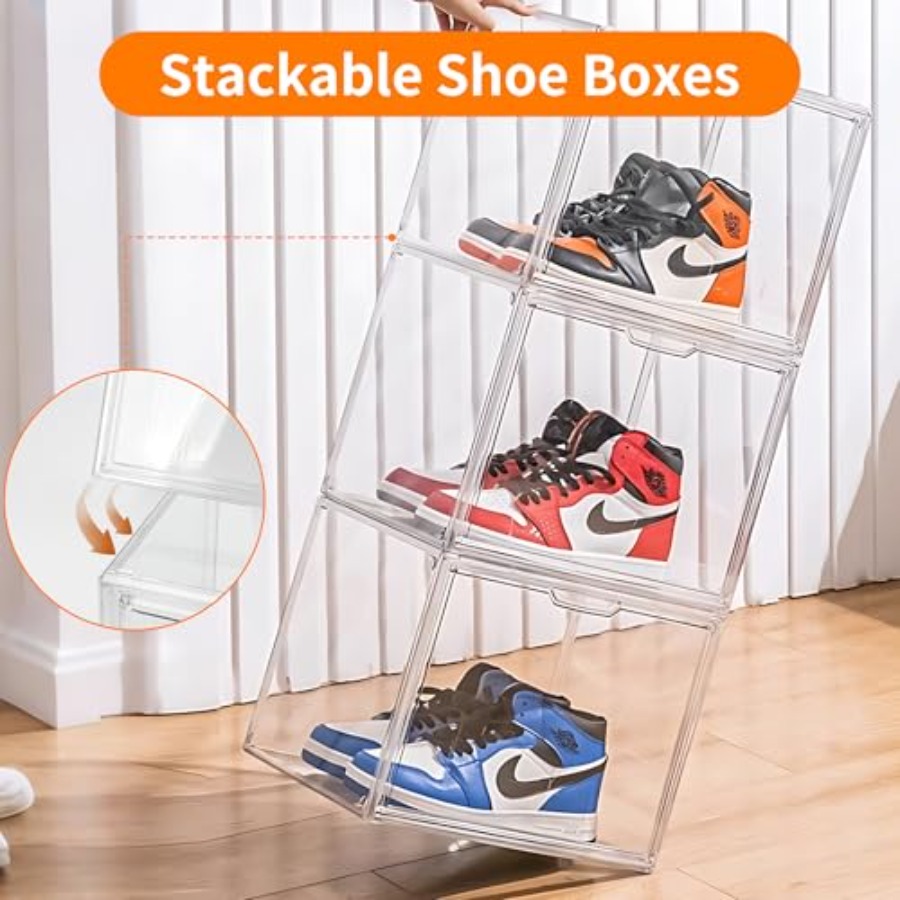 Pack Clear Acrylic Sneaker Sho - مراجعة Shoe Box Display وسعره