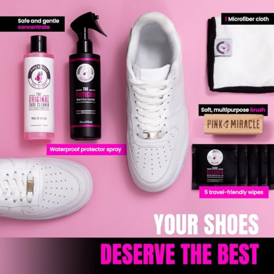 Pink Miracle Shoe Care Kit - I - مراجعة Sneaker Shoe Care Kit وسعره