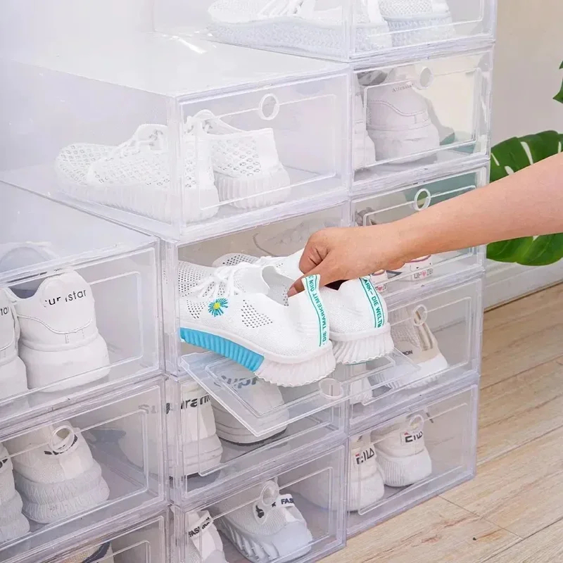 6pcs Transparent Stackable Sho - مراجعة Shoe Box Display وسعره