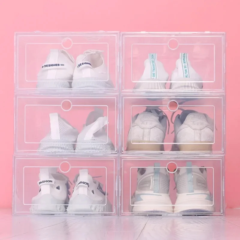 6pcs Transparent Stackable Sho - مراجعة Shoe Box Display وسعره