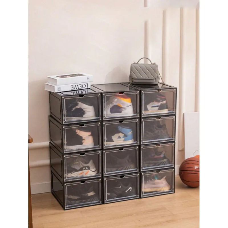 Pack Shoe Boxes Clear Plastic  - مراجعة Shoe Box Display وسعره