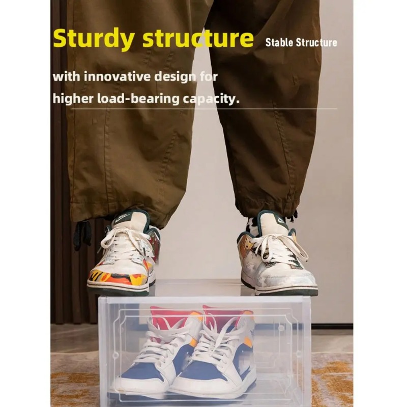 Pack Shoe Boxes Clear Plastic  - مراجعة Shoe Box Display وسعره