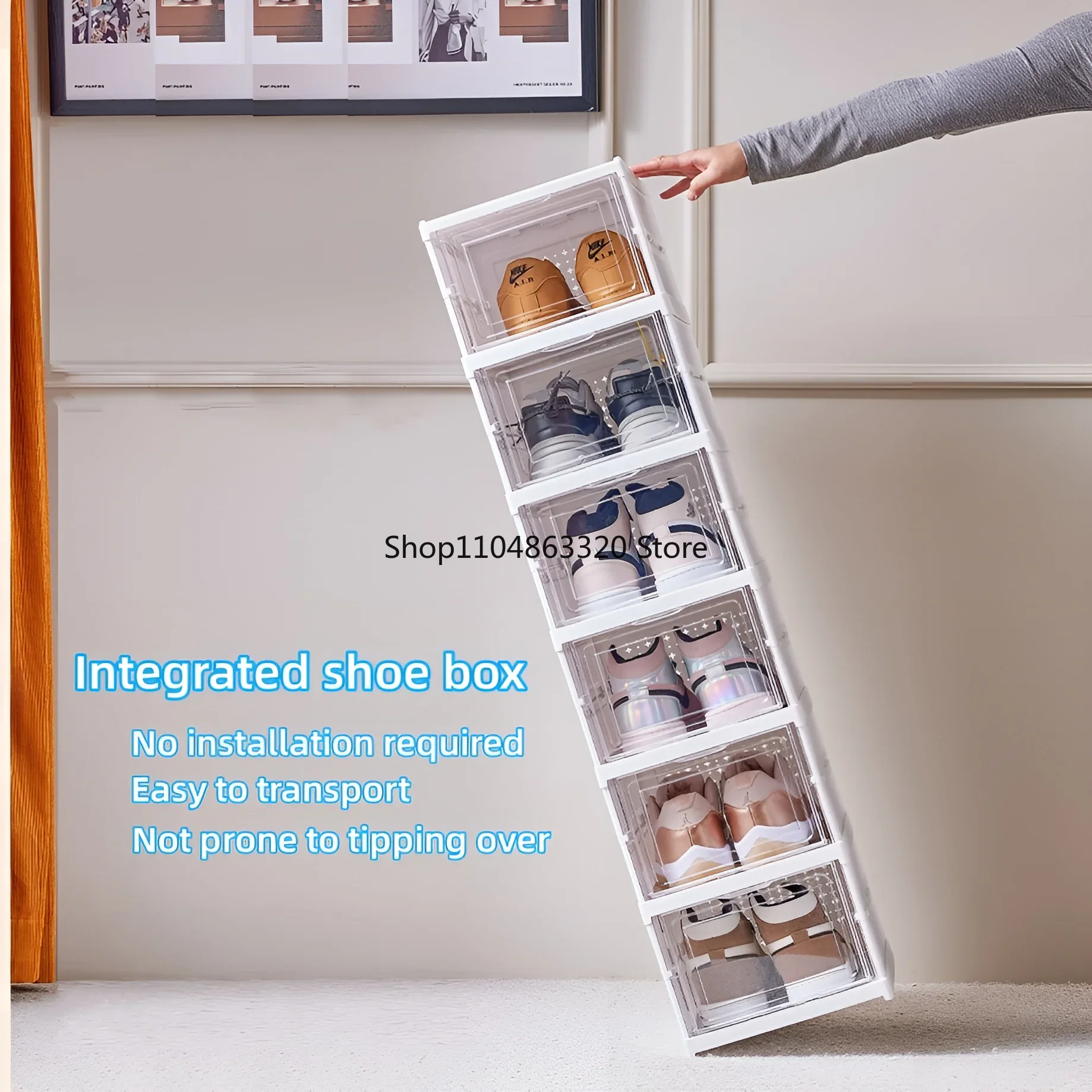 6 Layers Shoes Box Foldable Tr - مراجعة Shoe Box Display وسعره