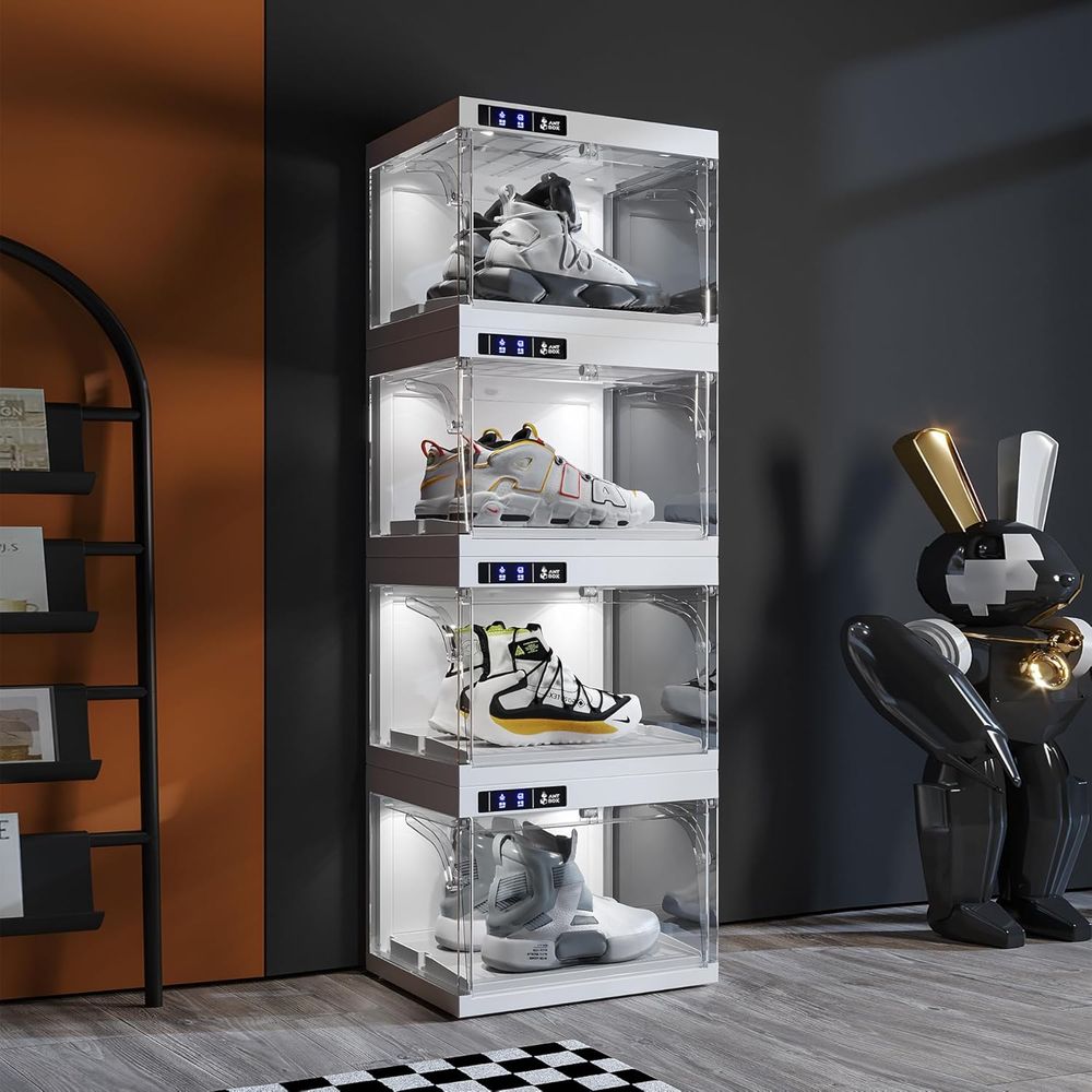 Smart LED Shoe Organizer, Clea - مراجعة Shoe Box Display وسعره