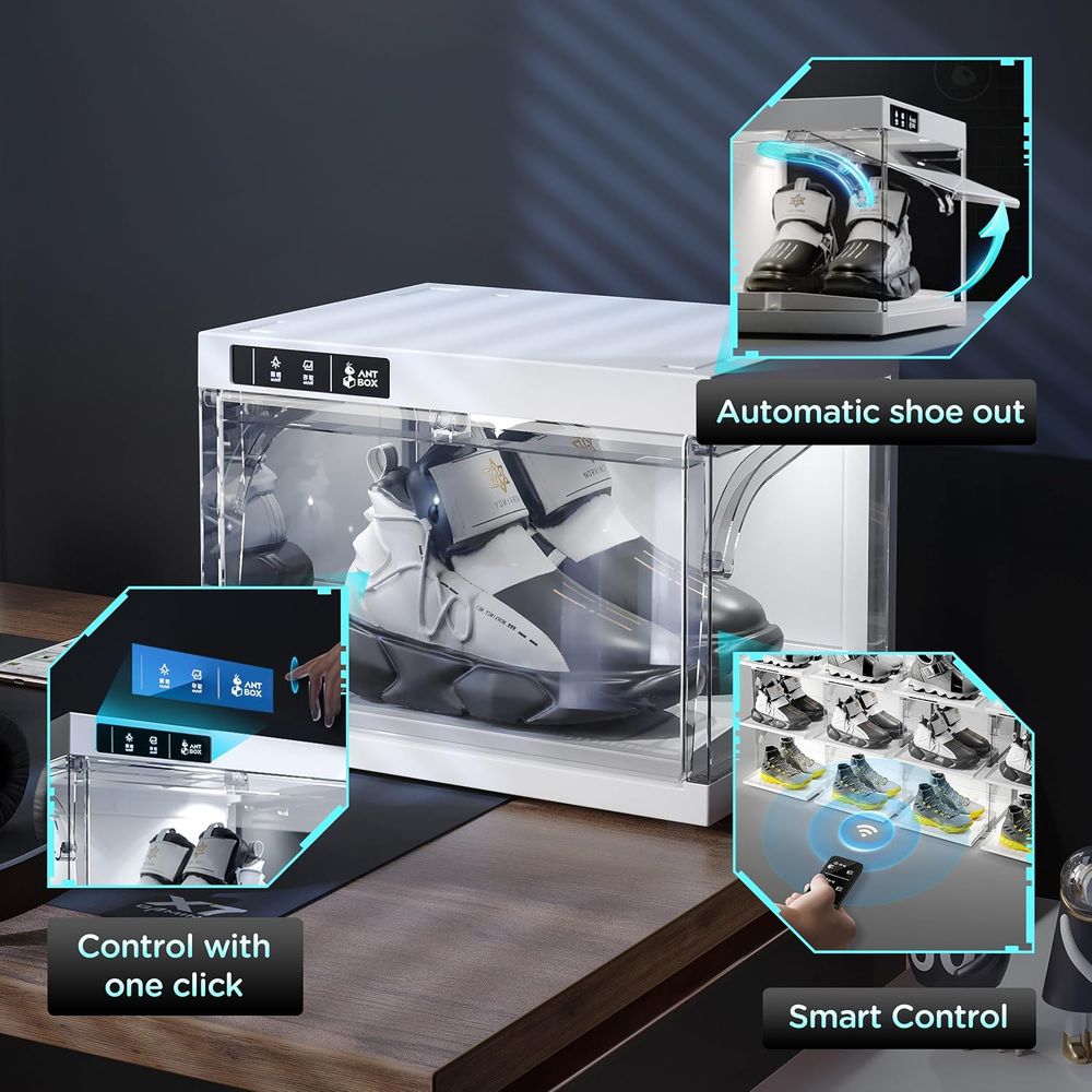 Smart LED Shoe Organizer, Clea - مراجعة Shoe Box Display وسعره