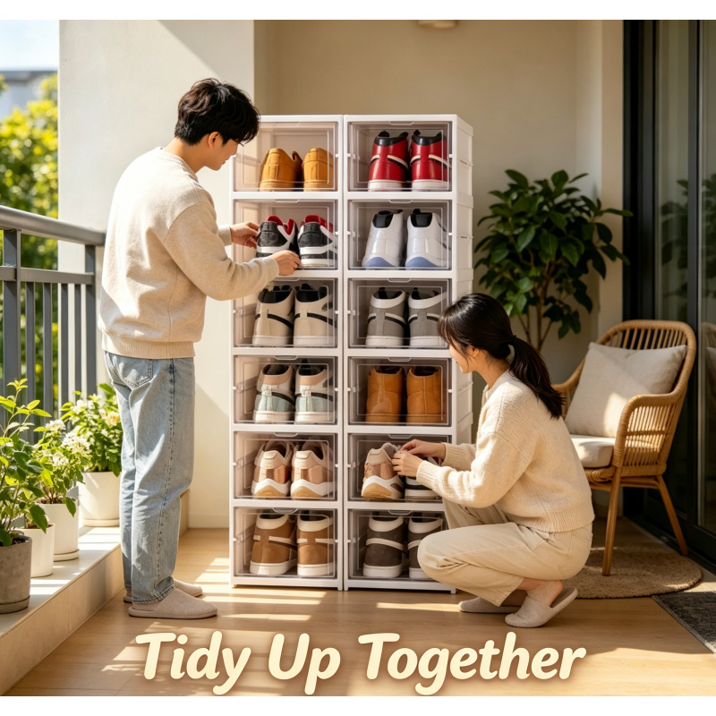 6 Layers Foldable Transparent  - مراجعة Shoe Box Display وسعره