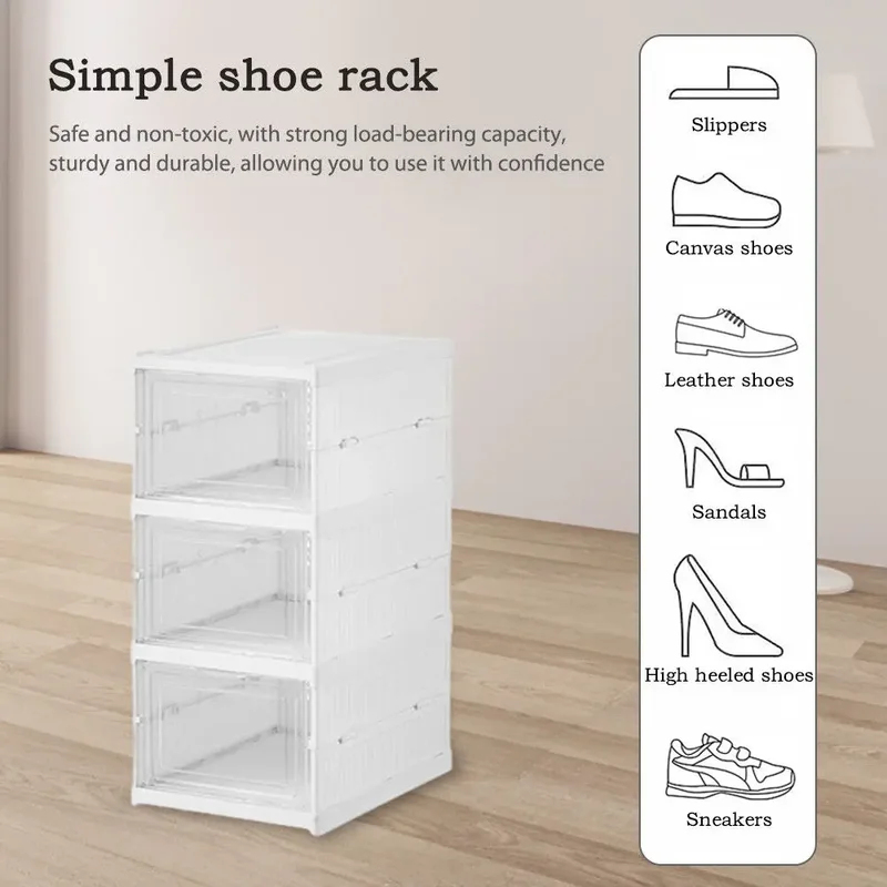 3 Layers Foldable Transparent  - مراجعة Shoe Box Display وسعره