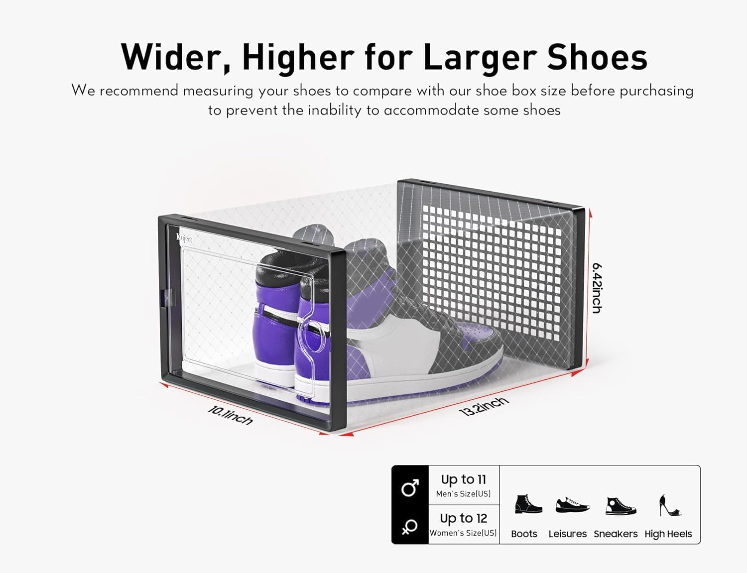 Stackable Clear Plastic Shoe S - مراجعة Shoe Box Display وسعره