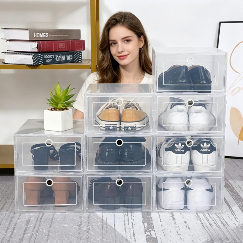 6 Pack Transparent Shoe Boxes, - مراجعة Shoe Box Display وسعره