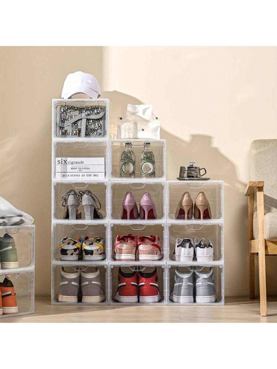 Stackable Transparent Shoe Sto - مراجعة Shoe Box Display وسعره